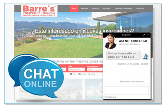 Programa inmobiliario Inmo Pc. Módulos. Chat Online.